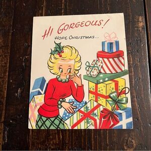 Vintage Holiday Humor Christmas Card (Unused)